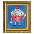 Happy Cupcake Oil Painting